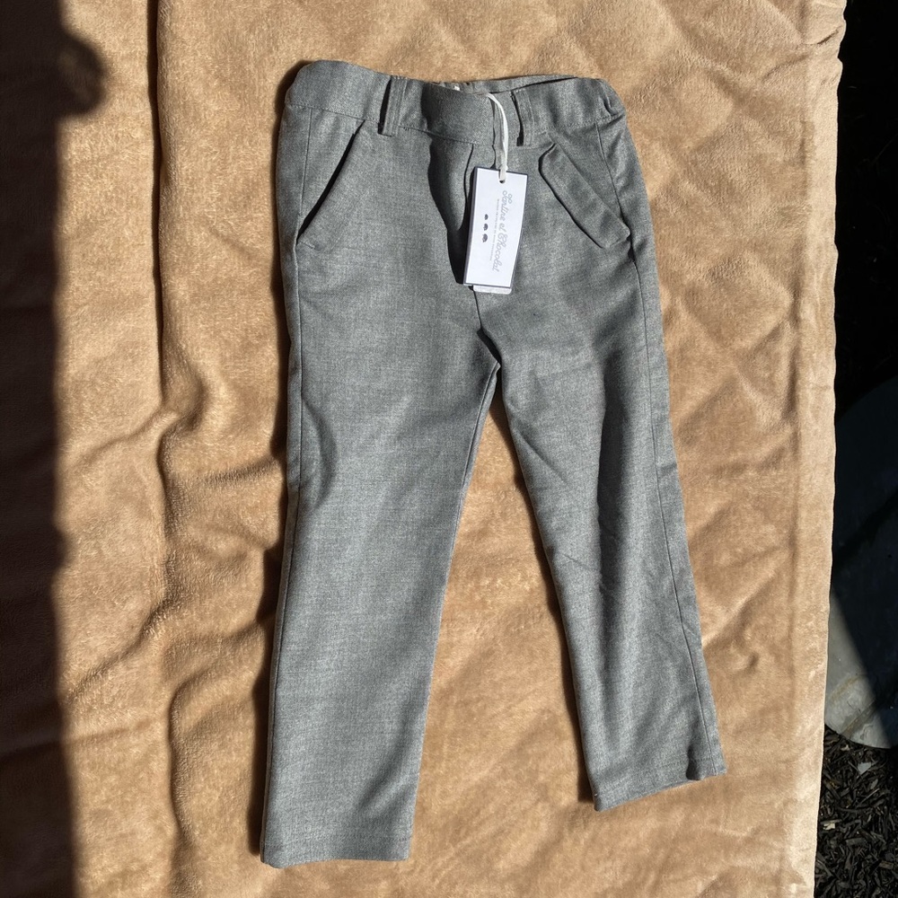Grey wool boys pants